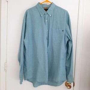 Timberland Blue Button Down Shirt XXL Casual 100% Cotton